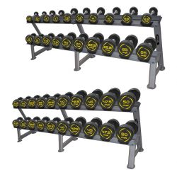 Комплект полиуретановых гантелей 2,5-50 кг (20 пар) со стойками FTX-411.1