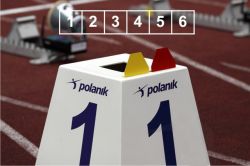 Тумба с номером дорожки и указателем фальстарта POLANIK LM-45 45 см 6 шт.
