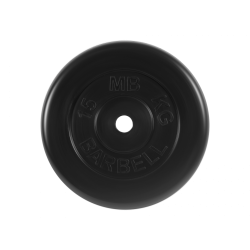 Диск обрезиненный 15кг, d=31мм (черный) MB Barbell MB-PltB31-15