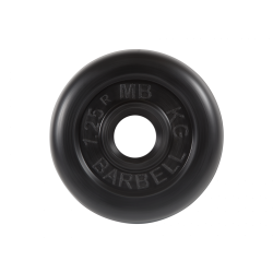 Диск обрезиненный 1,25кг, d=26мм (черный) MB Barbell MB-PltB26-1,25