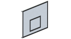 Щит баскетбольный тренировочный 1200х900 из МДФ 12 мм (на раме) СТ-162