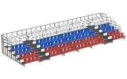 Трибуна сборно-разборная 6-ти рядная на 148 мест СТ-438 Трибуна сборно-разборная 6-ти рядная на 148 мест СТ-438