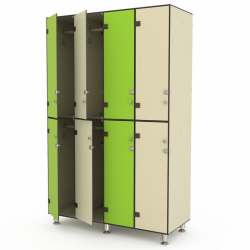 Шкаф для раздевалок HPL пластик ТС 4-2 (8 секций)