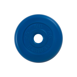 Диск обрезиненный 2,5кг, d=26мм (синий) MB Barbell MB-PltC26-2,5