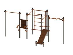 Уличный комплекс Воркаут СТ-533 (оцинкованные опоры 108 мм)