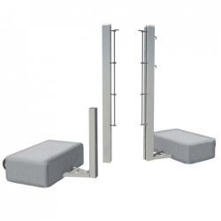 Стойки теннисные мобильные алюминиевые 80х80 мм под противовесы SPORTWERK (SPW-AT-2)