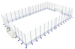 Сборно-разборная игровая арена 10х20 м с футбольными воротами 3х2 м SPORTWERK (SpW-AI-3)