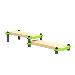 Скамья гимнастическая горизонтальная разноуровневая (двойная) ZAVODSPORTA W352 GTO