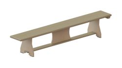 Скамейка гимнастическая "ГОСТ" 2000х280х350мм (фанера 30 мм, дер. ножки) СТД-19