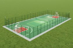 Универсальная спортивная площадка 32х19