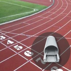 Бровка для легкоатлетической дорожки 200 м алюминиевая SPORTWERK SpW-BA-200