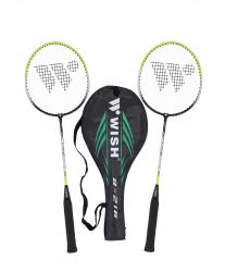 Набор для бадминтона WISH Steeltec 216 (2 ракетки) зеленый