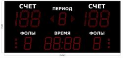 Табло для баскетбола 2450х1100 мм R 0.5 Кд