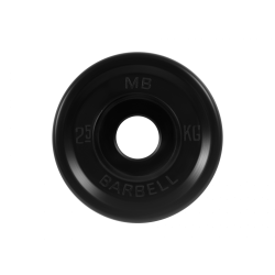 Диск обрезиненный евро-классик 2,5кг, d=51мм (черный) MB Barbell MB-PltBE-2,5