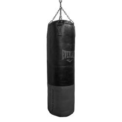 Мешок боксерский EVERLAST Powerlock Pro 123х38 см, 45 кг (черный, с цепью)