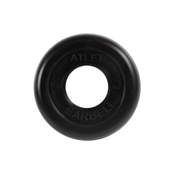 Диск обрезиненный Атлет 1,25 кг, d=51 мм (черный) MB Barbell MB-AtletB51-1,25