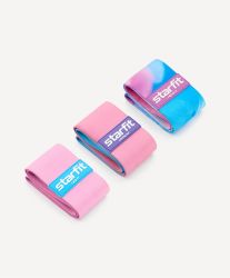 Мини-эспандеры STARFIT ES-204 лаванда с принтом (3 шт.)