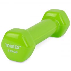 Гантель TORRES (в виниловой оболочке) 0,5 кг