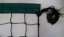 Сетка для пляжн. волейбола любит. 8,5х1 м d=3,5 мм (оверлок с 3-х сторон, зеленая)