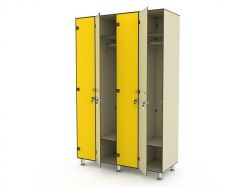 Шкаф для раздевалок HPL пластик ТС 4-1 (4 секции)