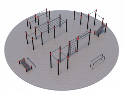 Уличная спортивная площадка Воркаут ТС-2-3