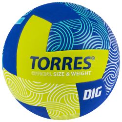 Мяч волейбольный TORRES DIG №5 (ПВХ с добавлением эластомера) Мяч волейбольный TORRES DIG №5 (ПВХ с добавлением эластомера)