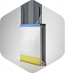 Хоккейный борт с малозаметными стойками (двойной) 60х28