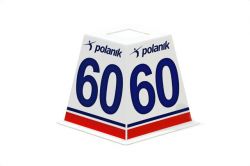 Указатели метража разметки для сектора метания молота, диска и копья POLANIK DM2-30, комплект №1 14 шт.