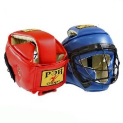 Шлем для единоборств со съемной маской ТИТАН-1 (иск.кожа) Шлем для единоборств со съемной маской ТИТАН-1 (иск.кожа)