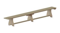 Скамейка гимнастическая "ГОСТ" 3000х280х350мм (фанера 30 мм, дер. ножки) СТД-21