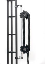 Тренажёр для канатов "Двойная бочка" с регулировочной стойкой