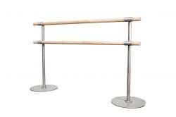 Мобильный двухрядный хореографический (балетный) станок "Элегант" бук