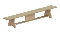 Скамейка гимнастическая "Стандарт" 2000х240х300мм (фанера 30 мм, дер. ножки) СТД-29