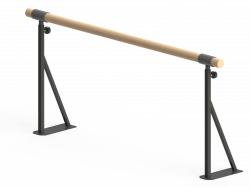 Хореографический (балетный) станок напольный однорядный регулируемый 2000 мм (дуб) СТ-271