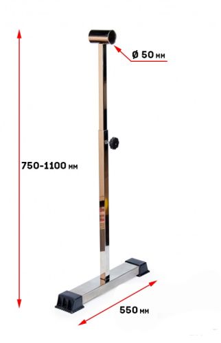 Кронштейн для хореографического (балетного) станка переносной напольный однорядный (нержавеющая сталь)#2 Кронштейн для хореографического (балетного) станка переносной напольный однорядный (нержавеющая сталь)#2