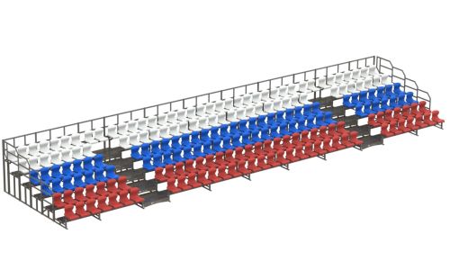 Трибуна сборно-разборная 6-ти рядная на 208 мест СТ-440 Трибуна сборно-разборная 6-ти рядная на 208 мест СТ-440