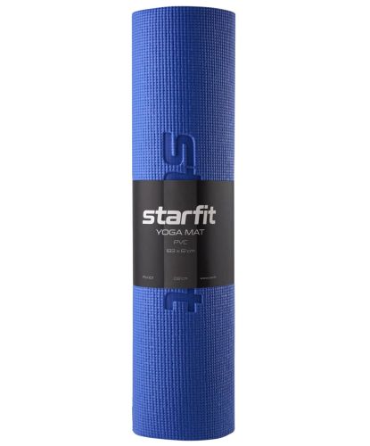 Коврик для йоги и фитнеса STARFIT FM-101 PVC 183x61х0,8 см (темно-синий)#3