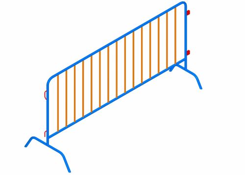 Мобильное ограждение (фан-барьер) 2000 мм d=25 мм (порошковая покраска)#2 Мобильное ограждение (фан-барьер) 2000 мм d=25 мм (порошковая покраска)#2