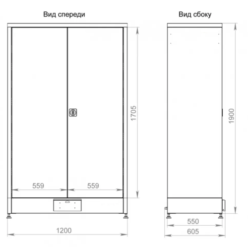 Шкаф сушильный на 34 пары 1900х1200х550 мм#3 Шкаф сушильный на 34 пары 1900х1200х550 мм#3