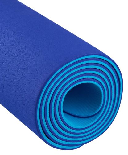 Коврик для йоги и фитнеса STARFIT FM-201 TPE 183х61х0,4 см (темно-синий/синий)#2