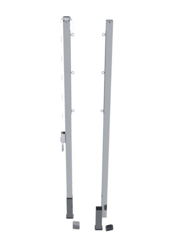 Стойки волейбольные универсальные алюминиевые 80х80 мм со стаканами SPORTWERK (SpW-AUS-2)