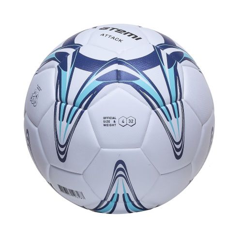 Мяч футбольный ATEMI ATTACK №4 (ПУ+ЭВА) Thermo mould бело-сине-голубой#3 Мяч футбольный ATEMI ATTACK №4 (ПУ+ЭВА) Thermo mould бело-сине-голубой#3