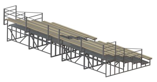 Трибуна сборно-разборная 6-ти рядная на 100 мест (с деревянными скамейками) СТ-209#2 Трибуна сборно-разборная 6-ти рядная на 100 мест (с деревянными скамейками) СТ-209#2