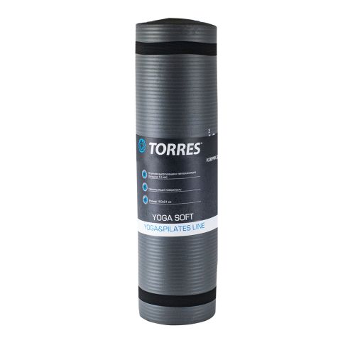 Коврик для йоги TORRES SOFT 181х61х1,0 см (синтетический каучук)#4