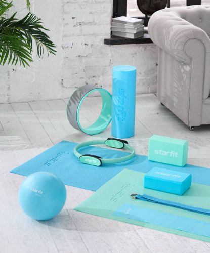 Ролик для йоги и пилатеса STARFIT FA-501 15x45 см (синий пастель)#5
