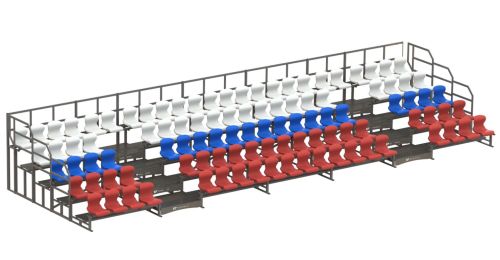 Трибуна сборно-разборная 5-ти рядная на 104 места СТ-419 Трибуна сборно-разборная 5-ти рядная на 104 места СТ-419
