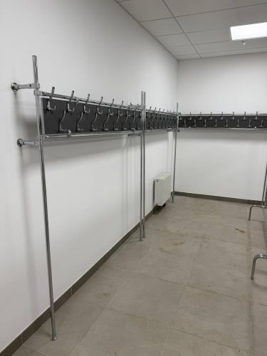 Вешалка гардеробная пристенная (17 крючков, HPL-пластик) СТД-5#2