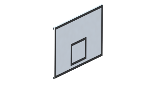 Щит баскетбольный игровой 1800х1050 из фанеры 9 мм (на раме) СТ-113