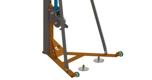 Стойки волейбольные, универсальные (волейбол, бадминтон, б. теннис) с механизмом натяжения, крепление к полу на закладных элементах СТ-305#5