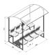 Трибуна 2-х рядная на 8 мест (с навесом из поликарбоната) СТ-246#3